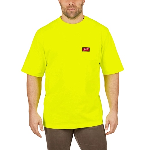 Picture of Milwaukee Electric Tool 601HV-2X T-Shirt W/Pocket 2Xl High Vis Yellow